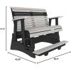 imageLuxCraft 2 Plain Poly Rollback Balcony Glider with Builtin Footrest Cedar ampamp BlackDove Gray  Black