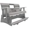 imageLuxCraft 2 Plain Poly Rollback Balcony Glider with Builtin Footrest Cedar ampamp BlackDove Gray  Slate