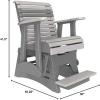 imageLuxCraft 2 Plain Poly Rollback Balcony Glider with Builtin Footrest Cedar ampamp BlackDove Gray  Slate