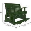 imageLuxCraft 2 Plain Poly Rollback Balcony Glider with Builtin Footrest Cedar ampamp BlackGreen
