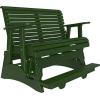 imageLuxCraft 2 Plain Poly Rollback Balcony Glider with Builtin Footrest Cedar ampamp BlackGreen