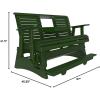 imageLuxCraft 2 Plain Poly Rollback Balcony Glider with Builtin Footrest Cedar ampamp BlackGreen
