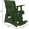 imageLuxCraft 2 Plain Poly Rollback Balcony Glider with Builtin Footrest Cedar ampamp BlackGreen
