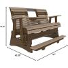 imageLuxCraft 2 Plain Poly Rollback Balcony Glider with Builtin Footrest Cedar ampamp BlackWeatherwood  Chestnut Brown