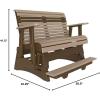 imageLuxCraft 2 Plain Poly Rollback Balcony Glider with Builtin Footrest Cedar ampamp BlackWeatherwood  Chestnut Brown