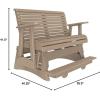 imageLuxCraft 2 Plain Poly Rollback Balcony Glider with Builtin Footrest Cedar ampamp BlackWeatherwood