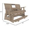 imageLuxCraft 2 Plain Poly Rollback Balcony Glider with Builtin Footrest Cedar ampamp BlackWeatherwood