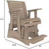 imageLuxCraft 2 Plain Poly Rollback Balcony Glider with Builtin Footrest Cedar ampamp BlackWeatherwood