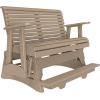 imageLuxCraft 2 Plain Poly Rollback Balcony Glider with Builtin Footrest Cedar ampamp BlackWeatherwood