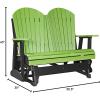 imageLuxCraft 4 Adirondack Glider  Available in 20 ColorsLime Green  Black