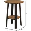 imageLuxCraft Deluxe End Table 28quot TangerineWhiteAntique Mahogany on Black