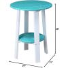 imageLuxCraft Deluxe End Table 28quot TangerineWhiteAruba on White