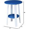 imageLuxCraft Deluxe End Table 28quot TangerineWhiteBlue on White