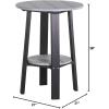 imageLuxCraft Deluxe End Table 28quot TangerineWhiteDove Gray on Black