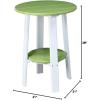 imageLuxCraft Deluxe End Table 28quot TangerineWhiteLime Green on White