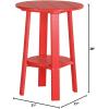 imageLuxCraft Deluxe End Table 28quot TangerineWhiteRed