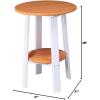 imageLuxCraft Deluxe End Table 28quot TangerineWhiteTangerine on White