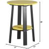 imageLuxCraft Deluxe End Table 28quot TangerineWhiteYellow on Black