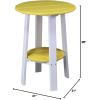 imageLuxCraft Deluxe End Table 28quot TangerineWhiteYellow on White