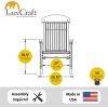 imageLuxCraft Outdoor Rocking Chair for Patio Lawn Camping Yard All Weather Rocking Chairs for Outside Ergonomic Oversized Chair with Wide Armrests  Amish Made in USA BlackChestnut Brown