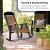 imageLuxCraft Outdoor Rocking Chair for Patio Lawn Camping Yard All Weather Rocking Chairs for Outside Ergonomic Oversized Chair with Wide Armrests  Amish Made in USA BlackAntique Mahogany