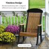 imageLuxCraft Outdoor Rocking Chair for Patio Lawn Camping Yard All Weather Rocking Chairs for Outside Ergonomic Oversized Chair with Wide Armrests  Amish Made in USA BlackWeatherwood