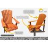 imageLuxCraft Plastic Poly Deluxe Adirondack Chair Outdoor Patio Chair for Lawn and Garden Weatherwood ampamp BlackWeatherwood  Black
