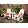 imageLuxCraft Poly Comfort Rocker Plastic Outdoor Rocking Chair Cedar ampamp Black