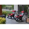 imageLuxCraft Poly Comfort Rocker Plastic Outdoor Rocking Chair Cedar ampamp Black