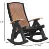 imageLuxCraft Poly Comfort Rocker Plastic Outdoor Rocking Chair Cedar ampamp Black