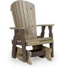 imageDutchCrafters Poly Fanback Adirondack Glider Outdoor Front Porch Patio Gliding Chair BrownWeatherwood  Brown