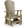 imageDutchCrafters Poly Fanback Adirondack Glider Outdoor Front Porch Patio Gliding Chair BrownWeatherwood
