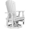 imageDutchCrafters Poly Fanback Adirondack Swivel Glider Outdoor Patio Gliding Chair for Outside WeatherwoodWhite