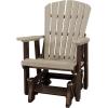 imageDutchCrafters Slat Fan Back Poly Adirondack Glider Outdoor Patio Chair Black ampamp CedarTudor Brown  Weatherwood