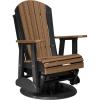 imageLuxCraft 2 Adirondack Outdoor Swivel Glider Chair Patio Gliding Rocker Swiveling Glider Rocking Chair for Outside Antique Mahogany ampamp BlackAntique Mahogany  Black