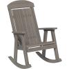 imageLuxCraft Outdoor Rocking Chair for Patio Lawn Camping Yard All Weather Rocking Chairs for Outside Ergonomic Oversized Chair with Wide Armrests  Amish Made in USA BlackCoastal Gray