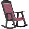 imageLuxCraft Outdoor Rocking Chair for Patio Lawn Camping Yard All Weather Rocking Chairs for Outside Ergonomic Oversized Chair with Wide Armrests  Amish Made in USA BlackCherrywood  Black