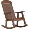 imageLuxCraft Outdoor Rocking Chair for Patio Lawn Camping Yard All Weather Rocking Chairs for Outside Ergonomic Oversized Chair with Wide Armrests  Amish Made in USA BlackChestnut Brown