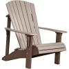 imageLuxCraft Plastic Poly Deluxe Adirondack Chair Outdoor Patio Chair for Lawn and Garden Weatherwood ampamp BlackWeatherwood  Chestnut Brown