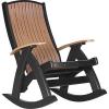 imageLuxCraft Poly Comfort Rocker Plastic Outdoor Rocking Chair Cedar ampamp Black