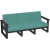 imageLuxCraft Poly Lanai Deep Seat 3 Person Outdoor Patio Couch Modern Weather Resistant Cushioned Outside Sofa for 3  USA Amish Made Black Cast Breeze FabricBlack  Cast Breeze Fabric