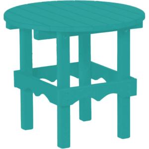 imageDutchCrafters 20 Inch Tall Modern Outdoor Patio Small Side End Table Plant Stand Accent Table for Balcony Deck Garden Yard Dark GrayTurquoise Blue