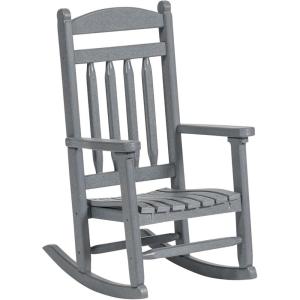 imageDutchCrafters Kids Porch Rocking Chair Toddler Rocker for Ages 26 Kids Plastic Patio Set Rocking Chair Indoor or Outdoor Playhouse Accessories  Amish Made in USA OrangeDark Gray