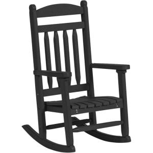 imageDutchCrafters Kids Porch Rocking Chair Toddler Rocker for Ages 26 Kids Plastic Patio Set Rocking Chair Indoor or Outdoor Playhouse Accessories  Amish Made in USA OrangeBlack