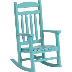imageDutchCrafters Kids Porch Rocking Chair Toddler Rocker for Ages 26 Kids Plastic Patio Set Rocking Chair Indoor or Outdoor Playhouse Accessories  Amish Made in USA OrangeTurquoise