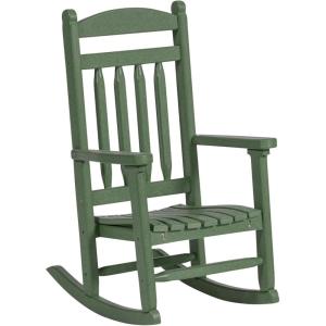 imageDutchCrafters Kids Porch Rocking Chair Toddler Rocker for Ages 26 Kids Plastic Patio Set Rocking Chair Indoor or Outdoor Playhouse Accessories  Amish Made in USA OrangeGreen