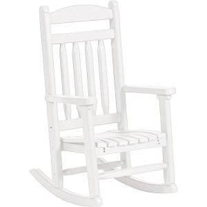 imageDutchCrafters Kids Porch Rocking Chair Toddler Rocker for Ages 26 Kids Plastic Patio Set Rocking Chair Indoor or Outdoor Playhouse Accessories  Amish Made in USA OrangeWhite