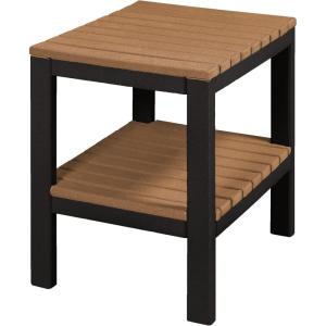 imageDutchCrafters Plastic Poly Small Rectangle Side End Table Outdoor Patio Table  USA Amish Made Tudor Brown ampamp CedarBlack  Cedar
