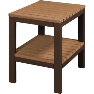 imageDutchCrafters Plastic Poly Small Rectangle Side End Table Outdoor Patio Table  USA Amish Made Tudor Brown ampamp CedarTudor Brown  Cedar