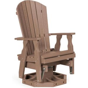 imageDutchCrafters Poly Fanback Adirondack Swivel Glider Outdoor Patio Gliding Chair for Outside WeatherwoodCedar